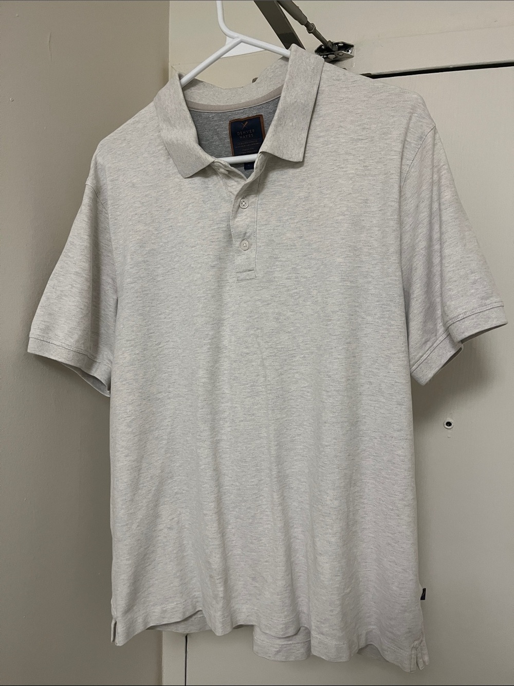Denver Hayes Heather Light Gray Polo